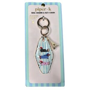 Piper K Dachshund Bag Charm & Key Chain